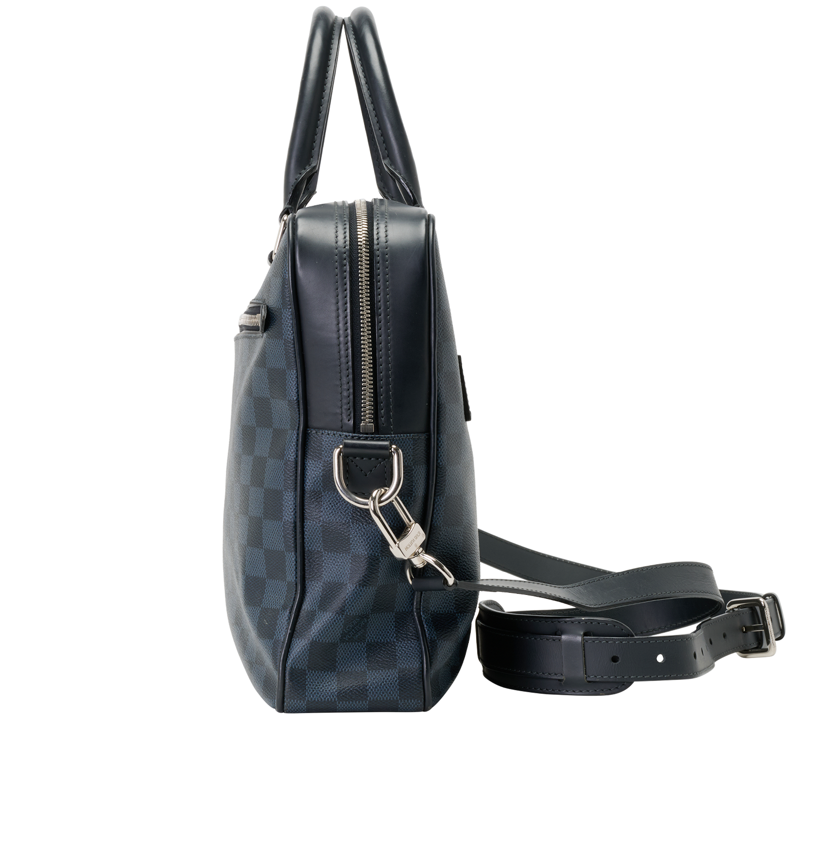 Port Document Bag, &pound;695, Handbags, Black/Grey, Canvas, Bottom view